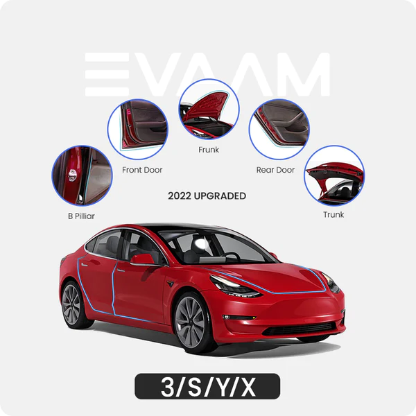 6pcs Gummi Auto Tür Dichtung Streifen Kit Schalldichte Geräuschreduzierung  für Model S Ganzes Auto Dichtband
