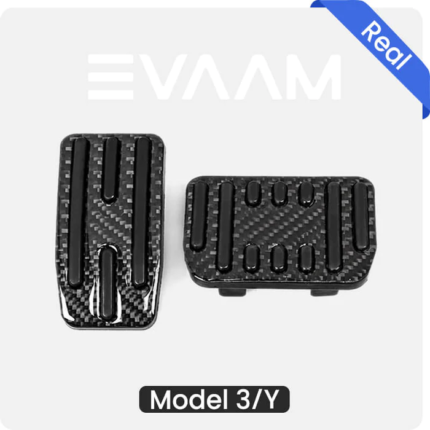 EVAAM® Gloss Real Carbon Fiber Tesla Performance Pedal Pads Cover