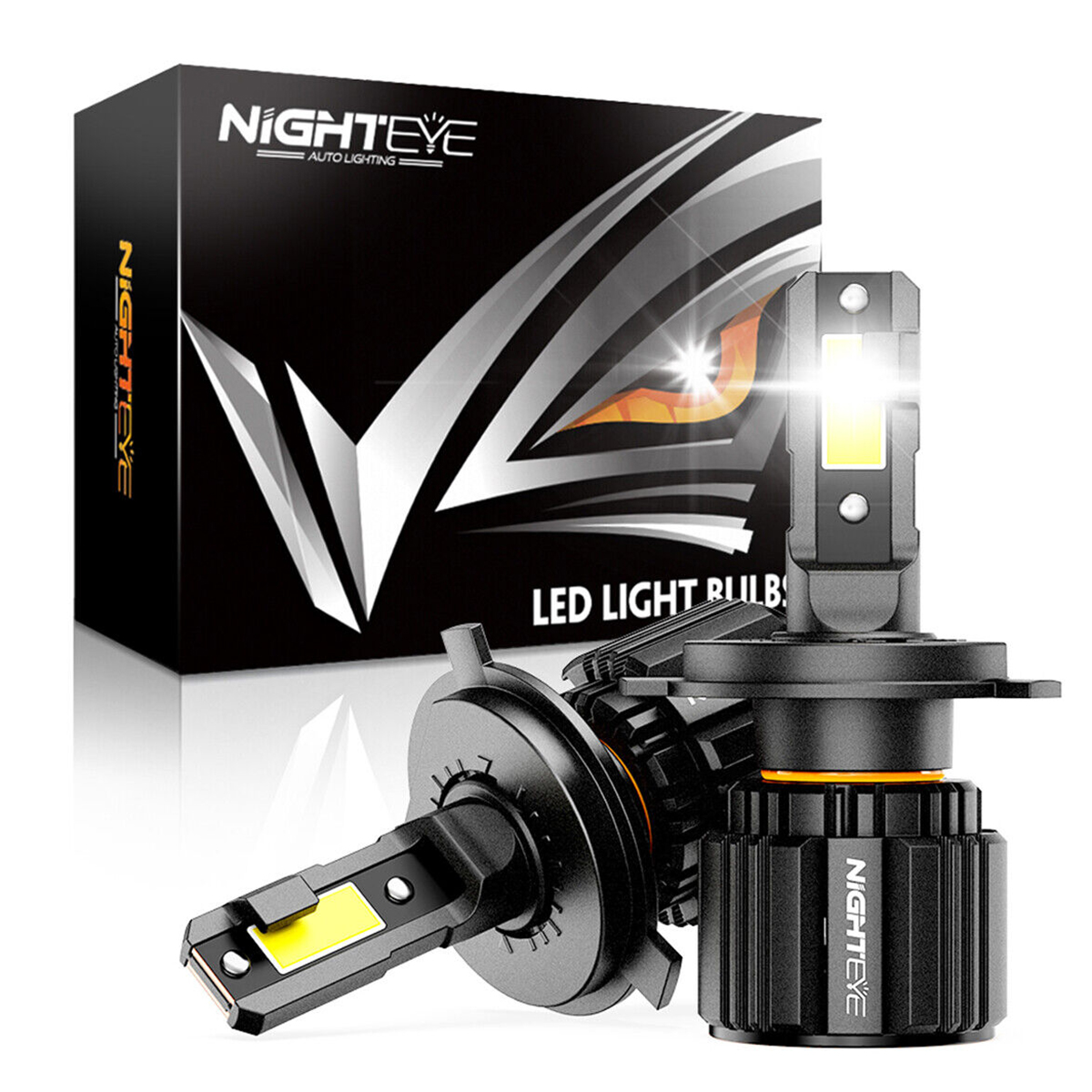 Nighteye H4 72W 15000LM LED Scheinwerfer 6500K Weiß Fern